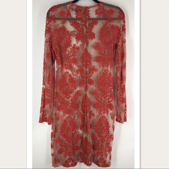 HONEY PUNCH Sheer Lace Dress Size Medium - Picture 2 of 8